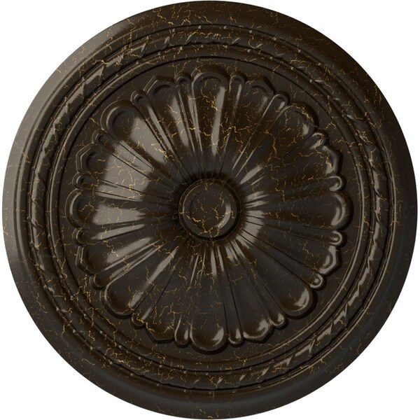 Ekena Millwork Alexa Ceiling Medallion (Fits Canopies up to 2 7/8"), 20 1/2"OD x 1 7/8"P, Stone Hearth Crackle CM20ALSHC - main